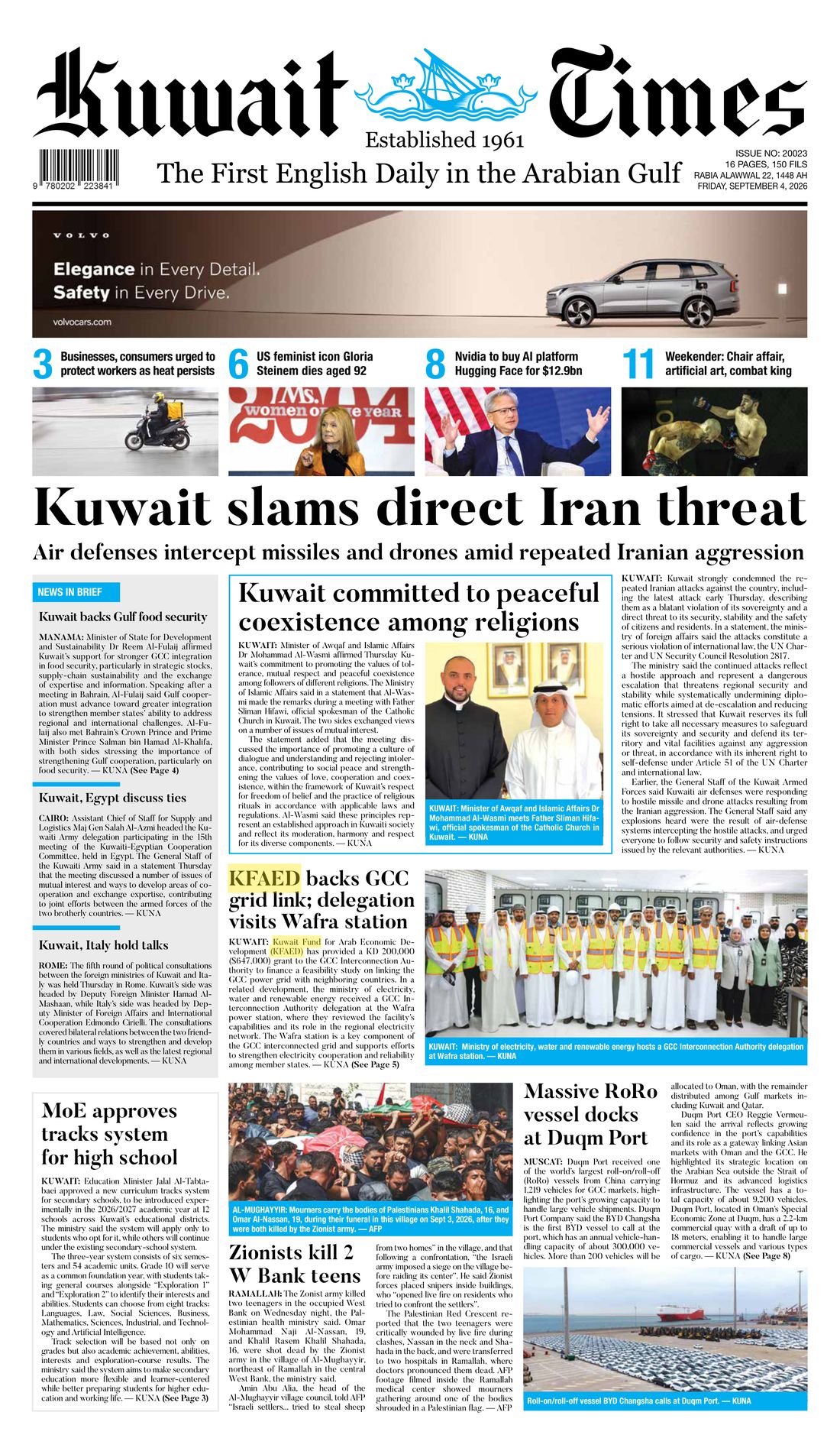 Kuwait Times clipping