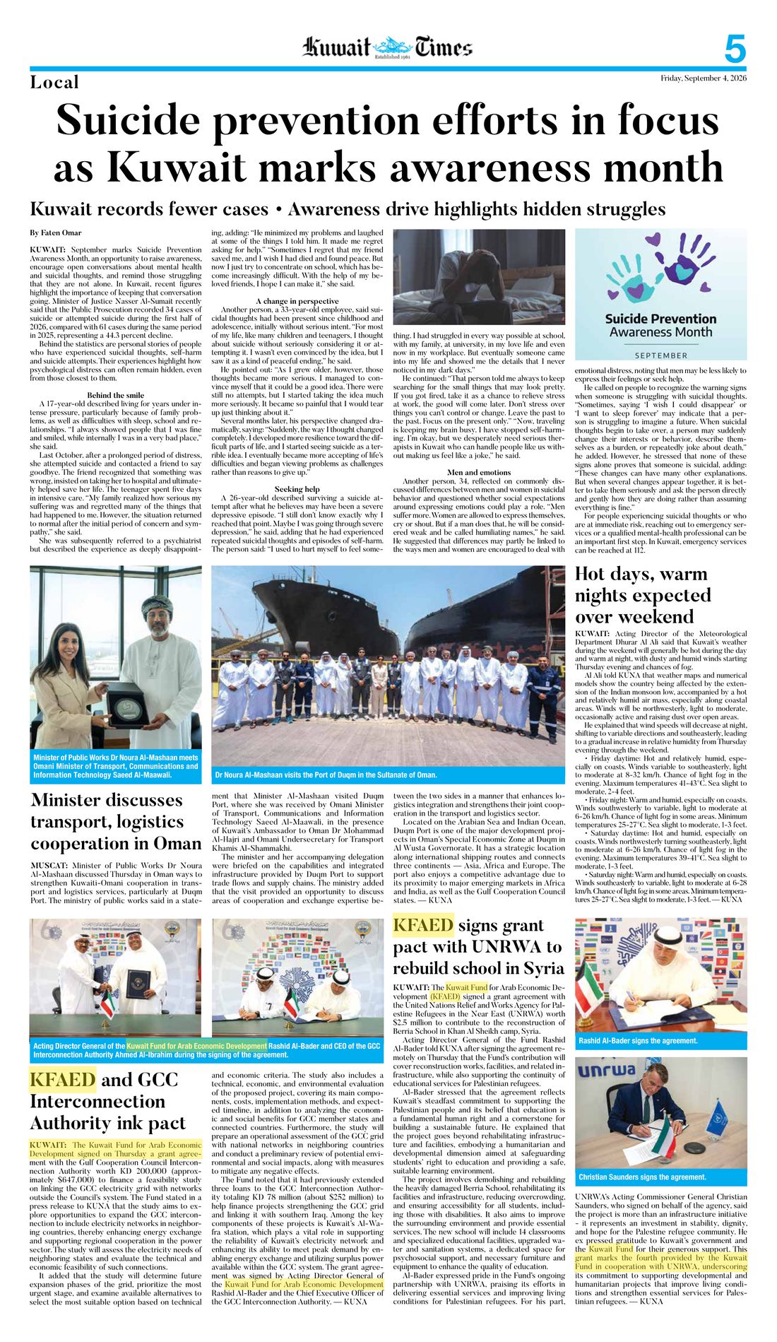 Kuwait Times clipping