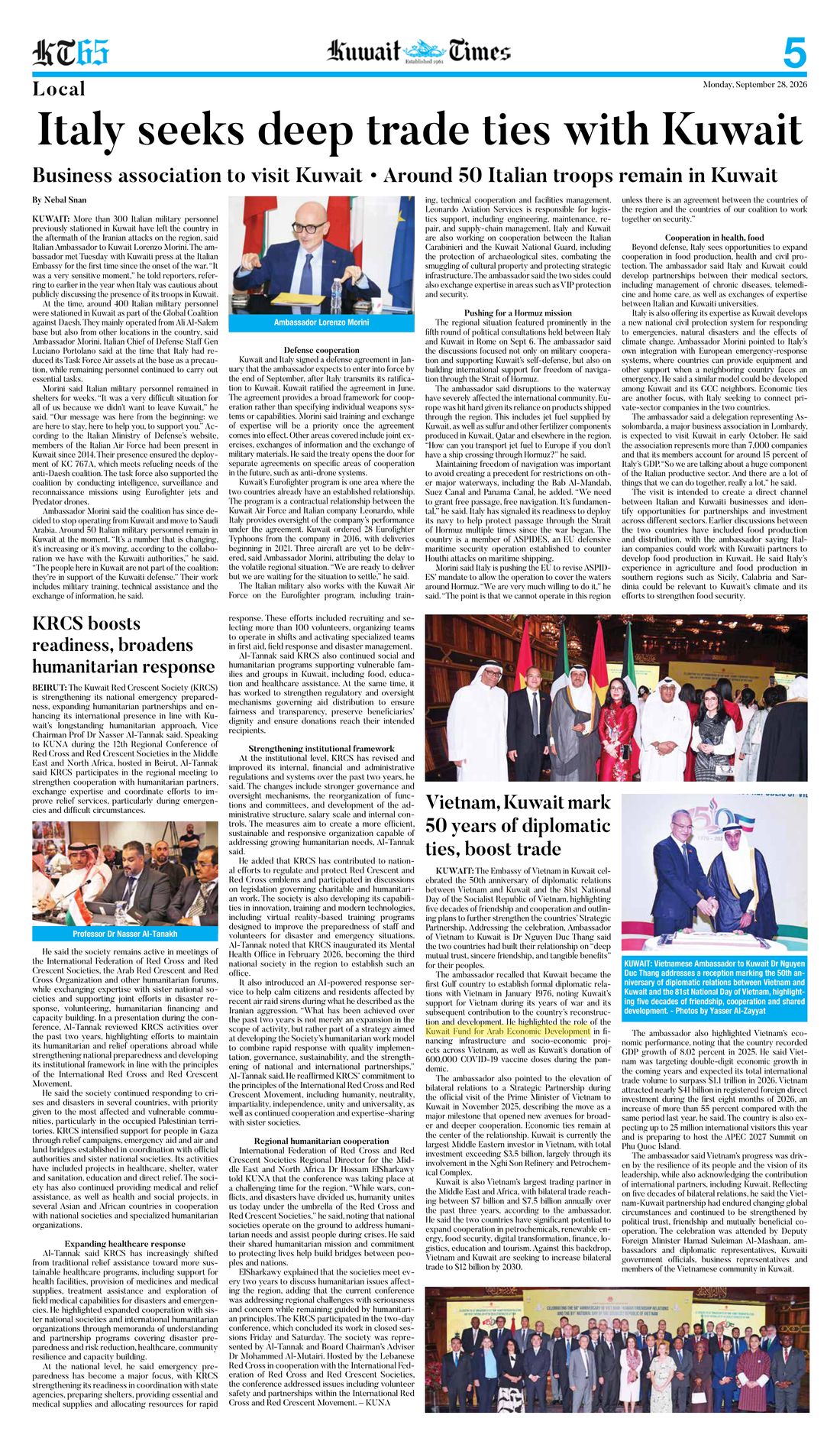 Kuwait Times clipping